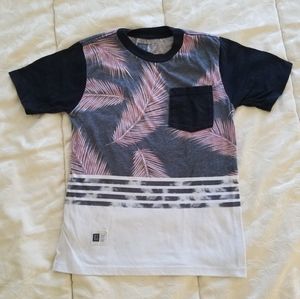 Pre-owned LIRA T-shirt palm graphic. Teen/Jr. Size S.